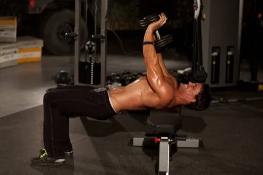 Dumbbell Squeeze Press demonstration