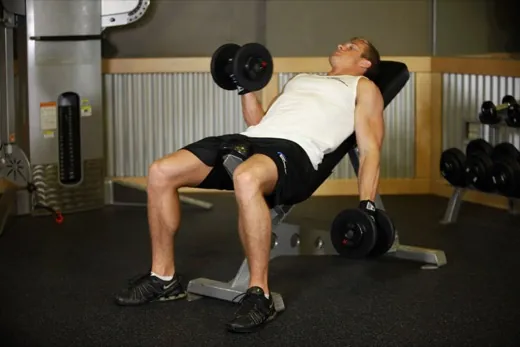 Incline DB Curl demonstration