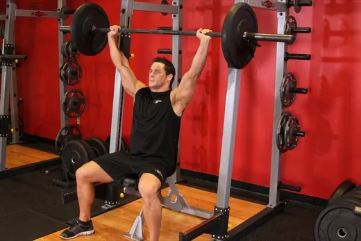 Overhead Barbell Press demonstration