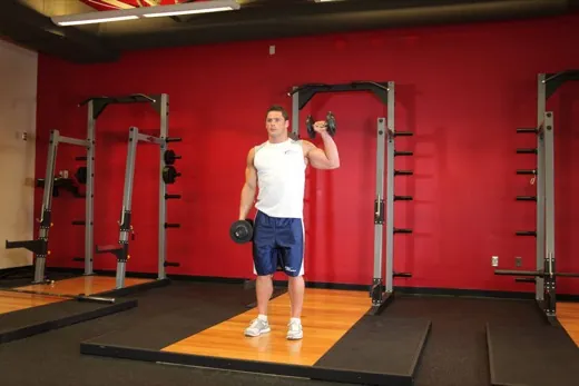 Single-Arm Dumbbell Press demonstration